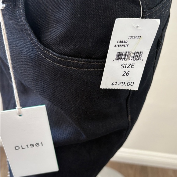 DL1961 Alma Raw Denim Mini Jean Skirt in Eternity Midnight Blue Wash Size 26 - Picture 2 of 7